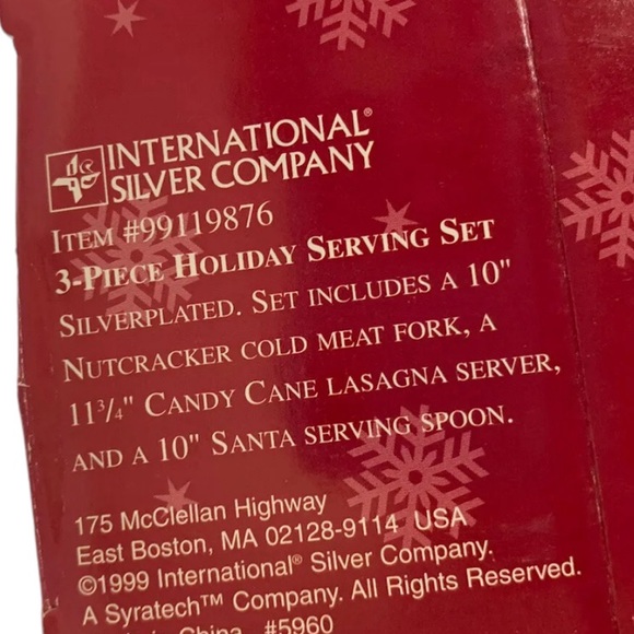 International Silver Company Christmas Holiday 3 PC Serving Set Silver Plated - Picture 9 of 9